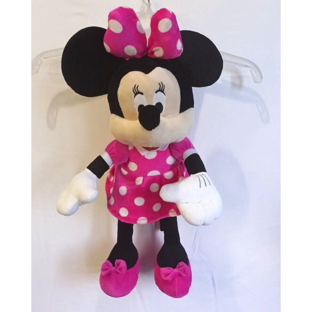 Disney Minnie Mouse 18" Plush Backpack Pink Dress Doll Figure Stuffed Toy - Pink